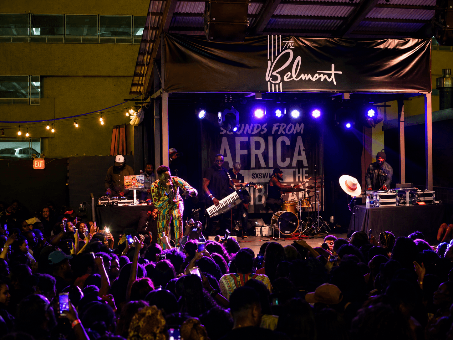 Performer and crowd at the Sounds From Africa stage at SXSW