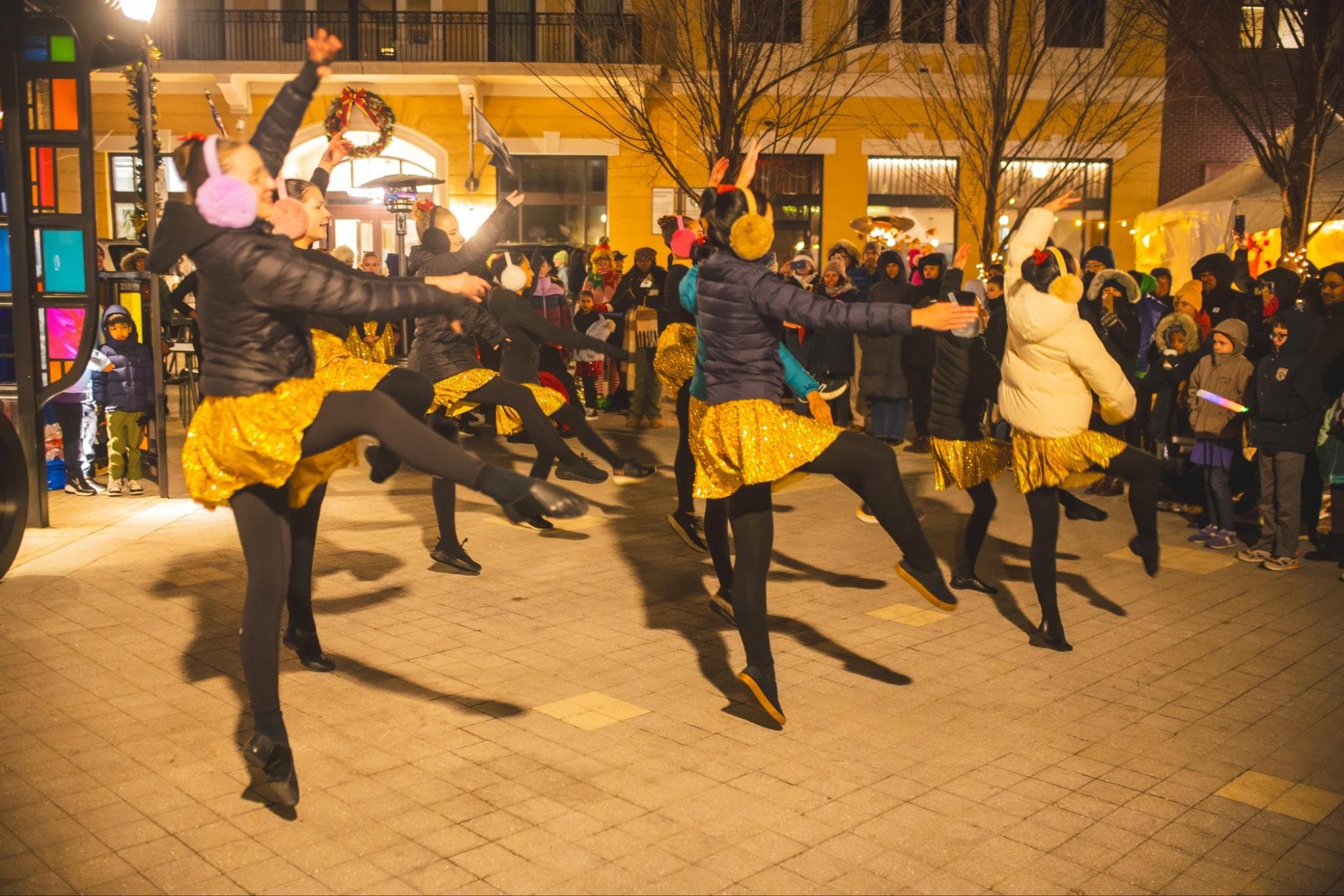 Dancers performing at a residential community event
